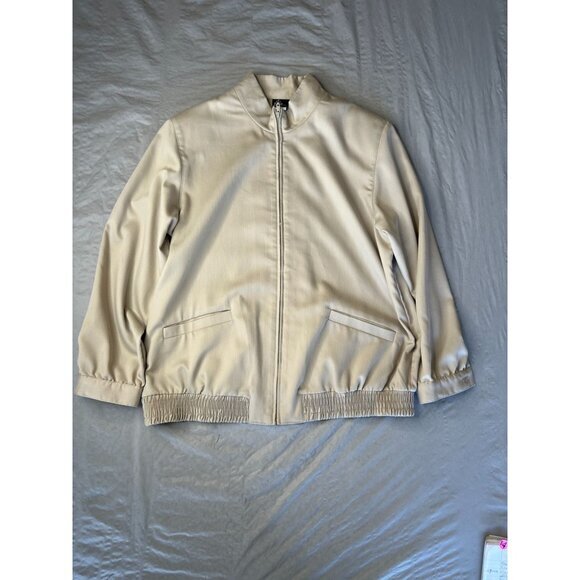 Pyke LTD Womens Tan Jacket Small full zipper polyester pockets lightweight‎ - Picture 1 of 8
